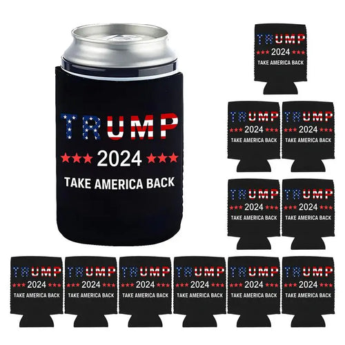 Soda Can Covers Neoprene Mug Cooler Can Sleeves Beer Soda Drink Holders With Independence Day Design For Soda Beer Bottles