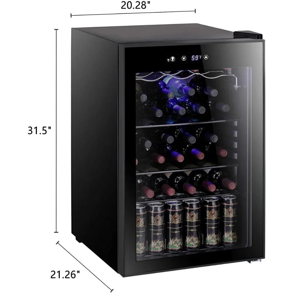 36 Bottle Wine Cooler/Cabinet BeverageRefrigerator Small Mini Wine Cellar Beer Soda Bar Fridge Quiet Operation Compresso